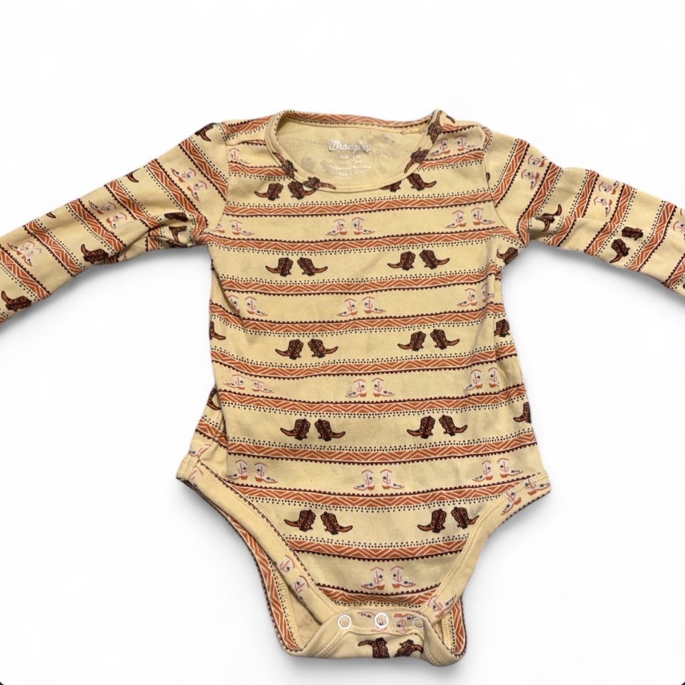 Wrangler baby boot onesie